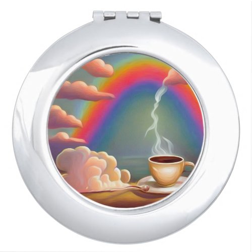 Coffee in the Clouds Compact Mirror