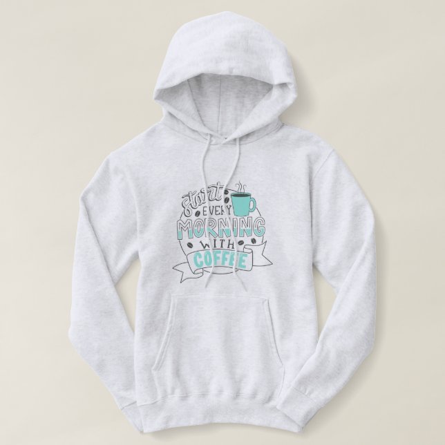 Coffee In The Morning Support Small Business GLS Hoodie (Design Front)