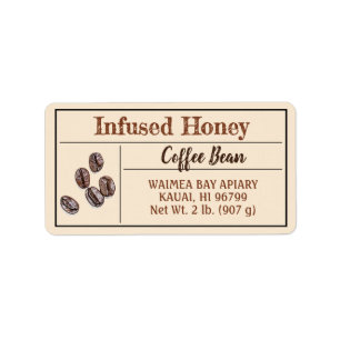 Coffee Infused Honey Goldenrod Product Label