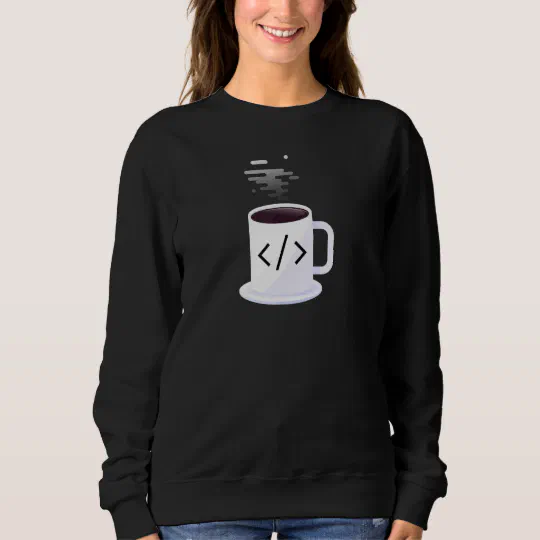 Coffee Into Code JavaScript Code Coffee Developer  Sweatshirt