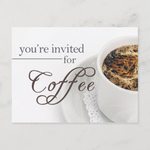 Coffee Invitation (Elegant) Postcard