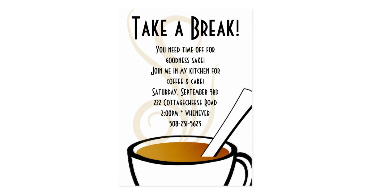 Coffee Invitation Postcard | Zazzle.com