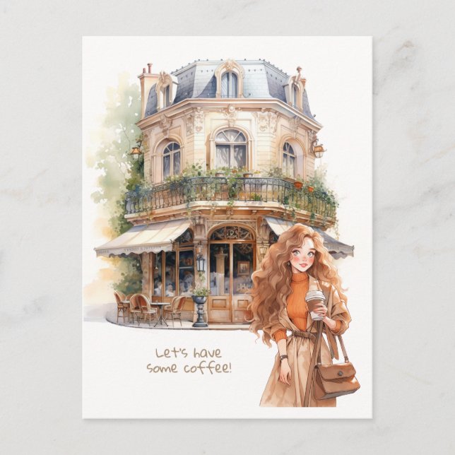 Coffee Invitation Postcard (Front)