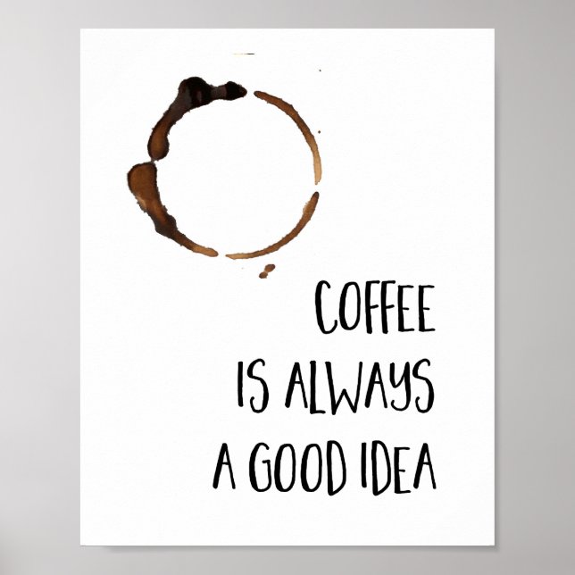 Coffee Is Always A Good Idea Kitchen Print (Front)