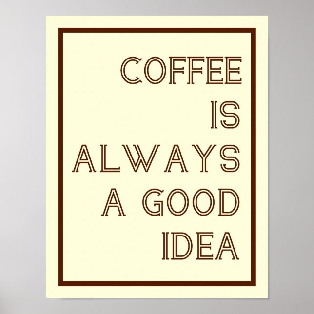 Coffee Is Always A Good Idea Poster (Front)