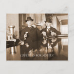 Coffee is for Sissies 1890 Men Drinking Beer Postcard