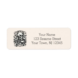 Coffee Is Life Address Label