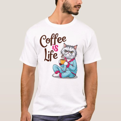 Coffee is Life with Grumpy Cat Shirt