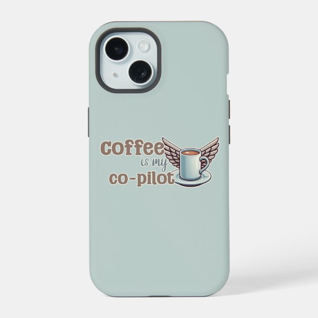 Coffee is my co-pilot iphone case (Back)