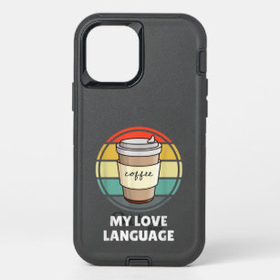 Coffee Is My Love Language Shirt – Funny Coffee Lo OtterBox Defender iPhone 12 Case