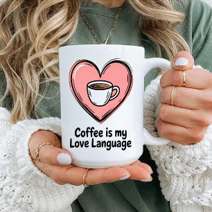 Coffee is My Love Language Two-Tone Coffee Mug