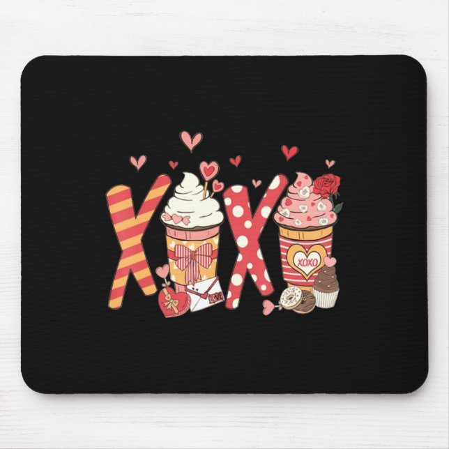 Coffee Is My Valentine Funny Teacher Coffee Lover  Mouse Pad (Front)