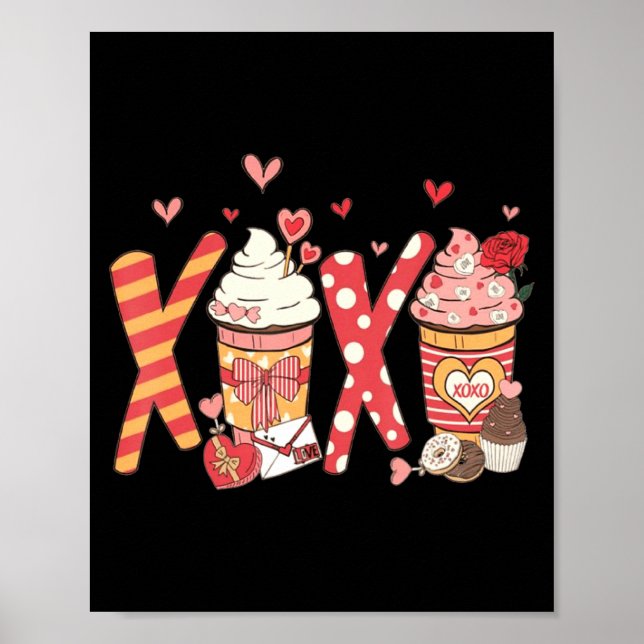 Coffee Is My Valentine Funny Teacher Coffee Lover  Poster (Front)