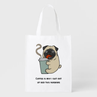 Coffee is why I got out of bed Grocery Bag