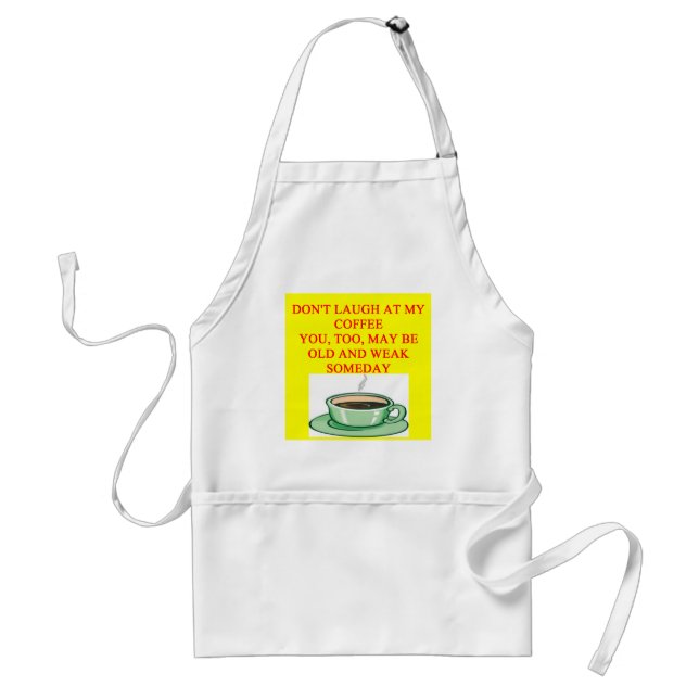 coffee joke adult apron (Front)