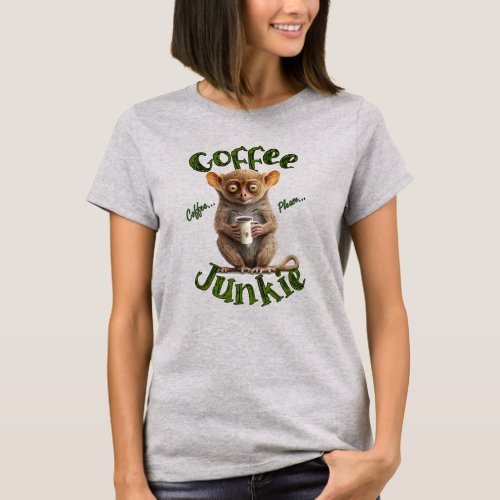Coffee Junkie Tarsier T_Shirt