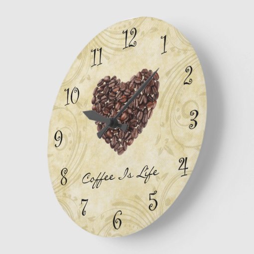 Coffee Kitchen Clock Zazzle   Coffee Kitchen Clock Rfb01a96ca00348cb9bc24197f40d1671 S0ys1 8byvr 510 