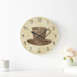 Coffee Kitchen Wall Clocks | Zazzle