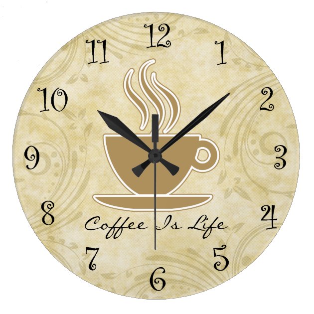 Coffee Kitchen Wall Clocks Zazzle Com   Coffee Kitchen Wall Clocks R85dcfb8689f14ec3a47fd5b440dfac6d Fup13 8byvr 630 