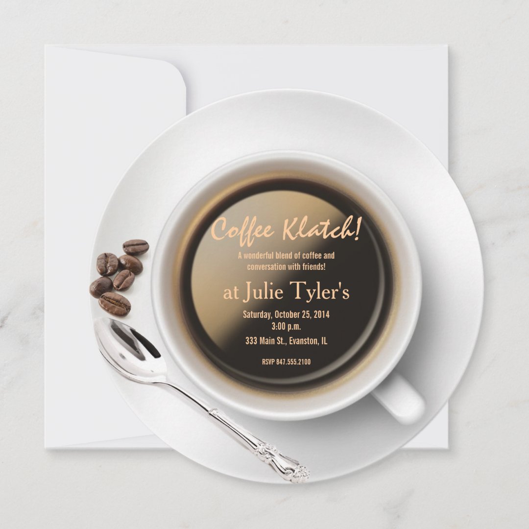 coffee klatch invitation Zazzle