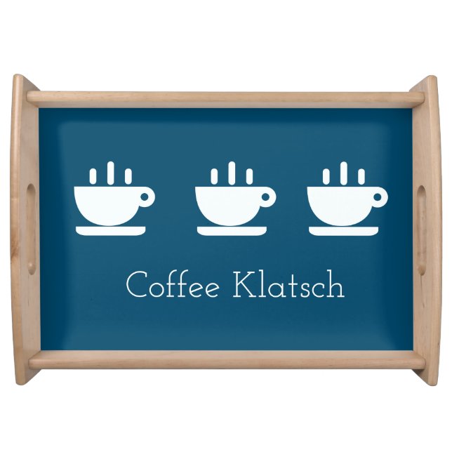  Coffee Klatsch Teal  Serving Tray (Front)