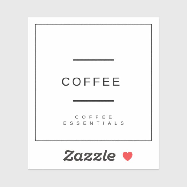 Coffee Label/Sticker Sticker (Sheet)
