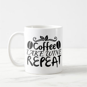 Coffee Lake Wine Repeat Coffee Mug