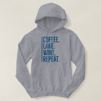 Coffee Lake Wine Repeat T-Shirt Hoodie