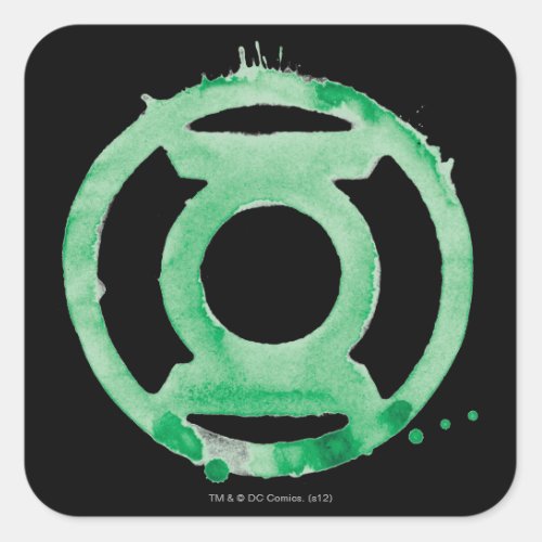 Coffee Lantern Symbol _ Green Square Sticker