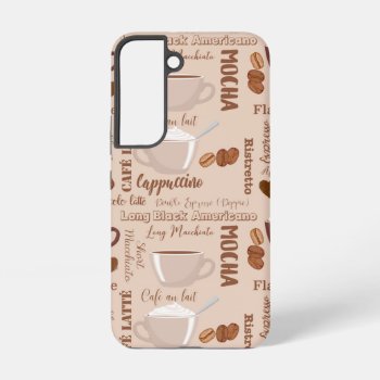 Coffee Latte Cappuccino Images Samsung Galaxy S22 Case by MegaCase at Zazzle