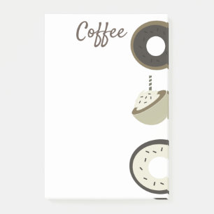 Coffee Latte Chocolate Donut Post-it Notes
