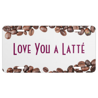 Coffee Latté License Plate
