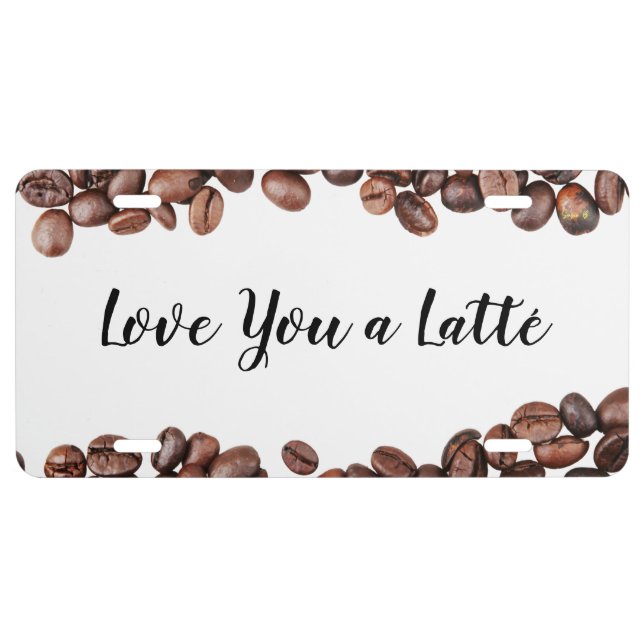 Coffee Latté  License Plate (Front)