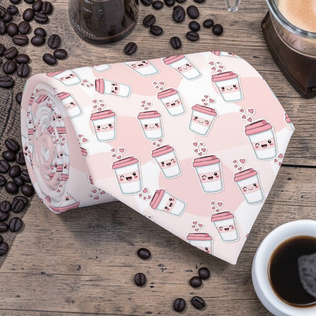 Coffee Latte Pink Custom Necktie (Creator Uploaded)