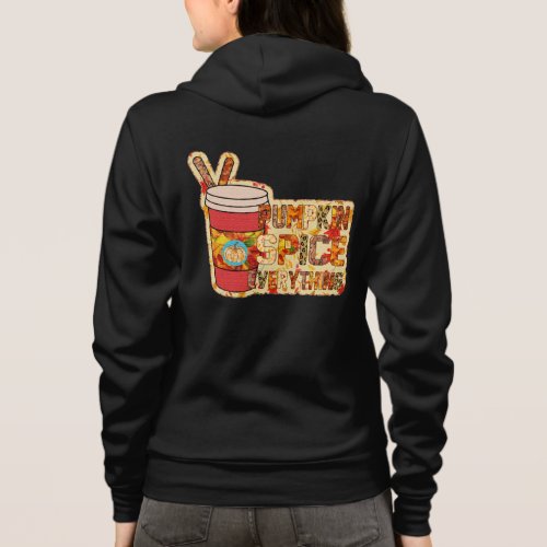 Coffee Latte Pumpkin Spice Everything Fall Leaves  Hoodie