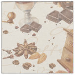 Coffee Latte Time Fabric