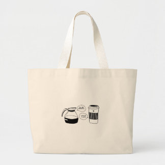 Coffee Latte Valentine's Love Large Tote Bag