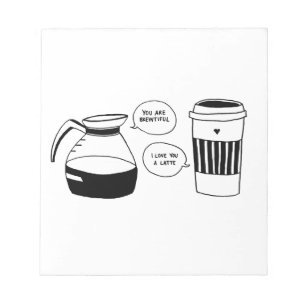 Coffee Latte Valentine's Love Notepad