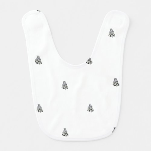 Coffee lemur beverage for girl and boy baby bib