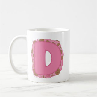 Coffee Letter D: Monogram Initial  Mug