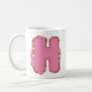 Coffee Letter H: Monogram Initial  Mug