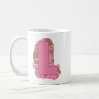 Coffee Letter L: Monogram Initial  Mug