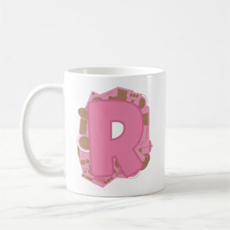 Coffee Letter R: Monogram Initial  Mug