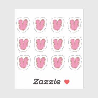 Coffee Letter V: Monogram Initial Sheet Sticker