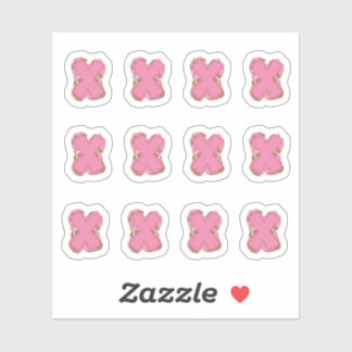 Coffee Letter X: Monogram Initial Sheet Sticker