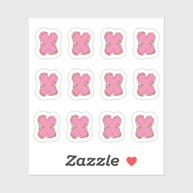 Coffee Letter X: Monogram Initial Sheet Sticker (Sheet)