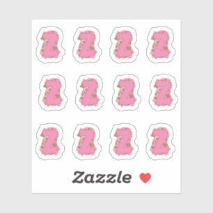 Coffee Letter Z: Monogram Initial Sheet Sticker