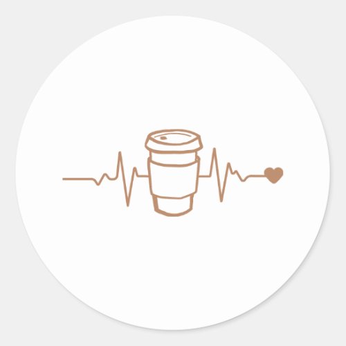 Coffee Lifeline For Coffee Lovers Classic Round Sticker