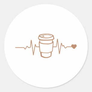 Coffee Lifeline, For Coffee Lovers Classic Round Sticker