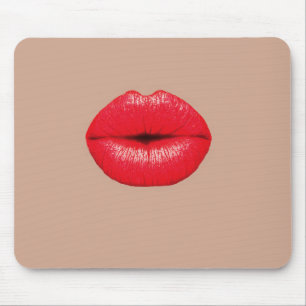 Coffee Lips kiss kiss pop art Mouse Pad